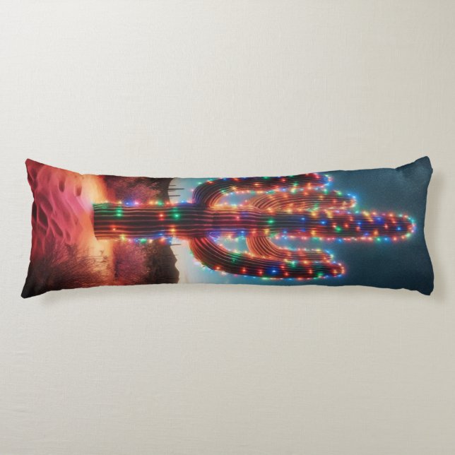 Southwestern Christmas desert cactus  Body Cushion (Front)