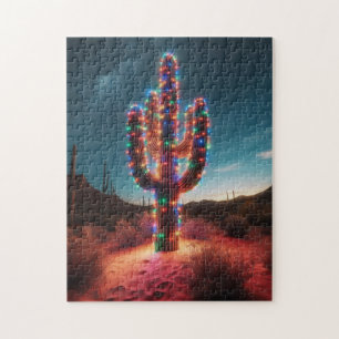 Southwestern Christmas desert cactus  Jigsaw Puzzle