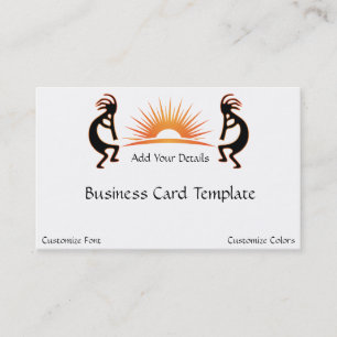 Southwestern Colourful Logo Kokopelli Business Car Card