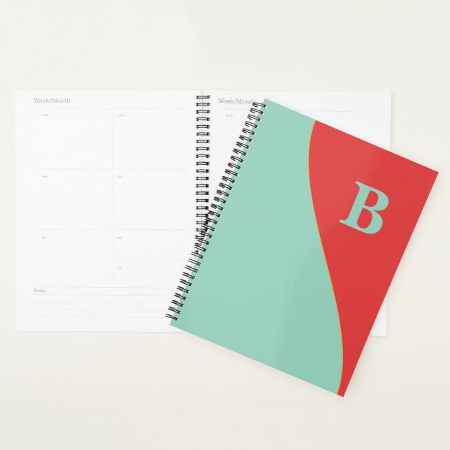 Southwestern Coral and Turqoise with Monogram Planner (Display)