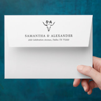 Southwestern Country Photo Wedding Rustic Chic Envelope
