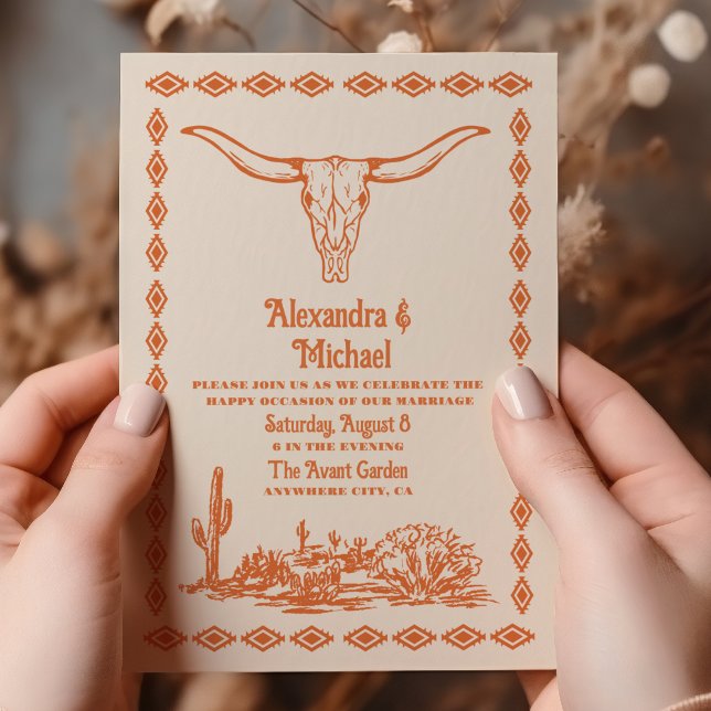 Southwestern Country Ranch Western Wedding  Invitation (Creator Uploaded)