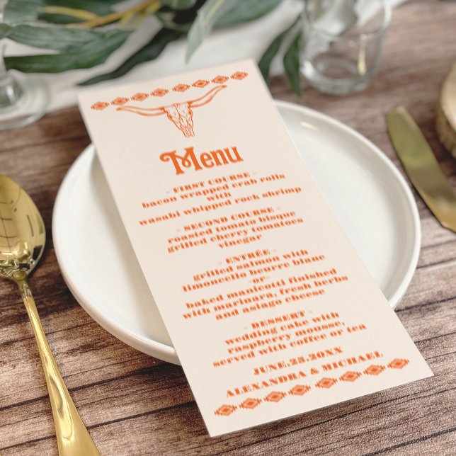 Southwestern Country Ranch Western Wedding Menu (Creator Uploaded)