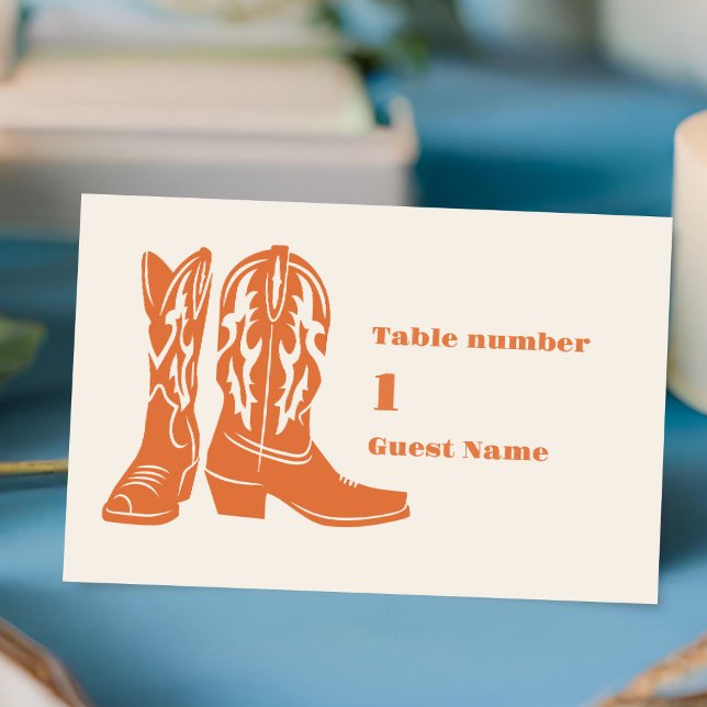 Southwestern Country Ranch Western Wedding Place Card (Creator Uploaded)