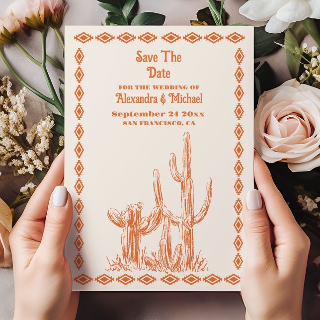 Southwestern Country Ranch Western Wedding Save The Date (Creator Uploaded)