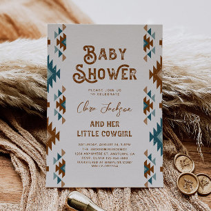 Southwestern Cowgirl Baby Shower Invitation