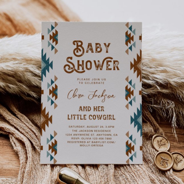 Southwestern Cowgirl Baby Shower Invitation (Creator Uploaded)