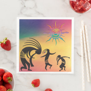 Southwestern Dance Party Kokopelli Napkins