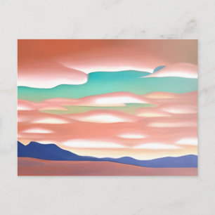 Southwestern Desert and Sky Minimalist Art Postcard