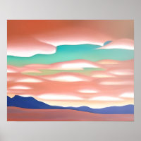 Southwestern Desert and Sky Minimalist Art  