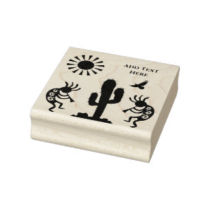 Southwestern Desert Arizona Kokopelli Rubber Stamp