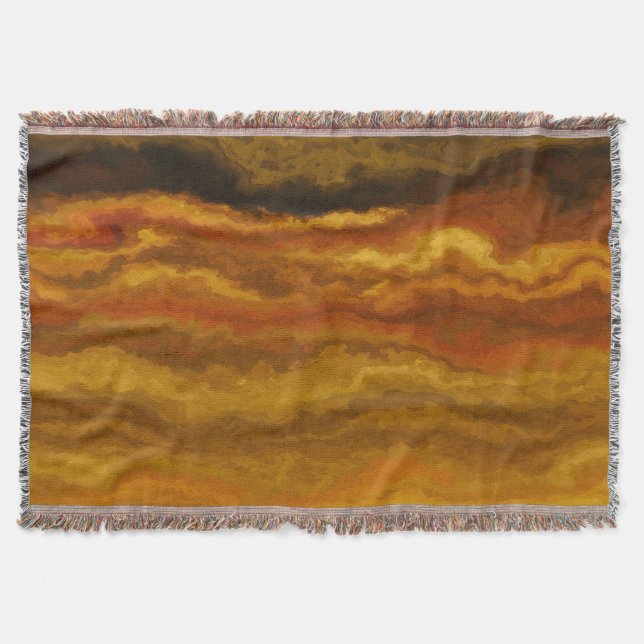 Southwestern Desert Canyon Colors Throw Blanket (Front)