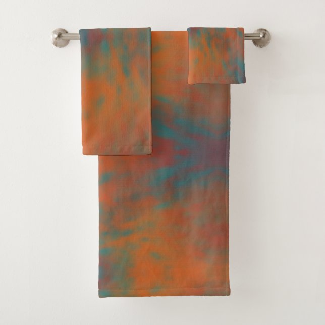 Southwestern Desert Dreams Pattern Abstract  Bath Towel Set (Insitu)