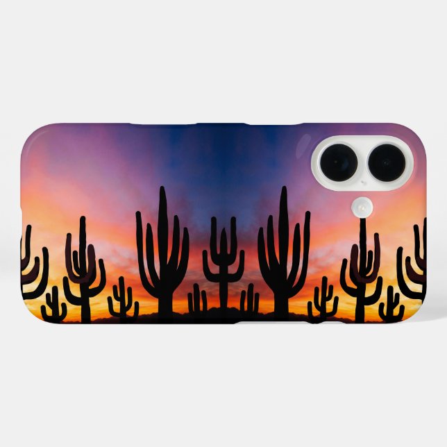 Southwestern Desert Landscape Cactus Sunrise Image Case-Mate iPhone Case (Back (Horizontal))