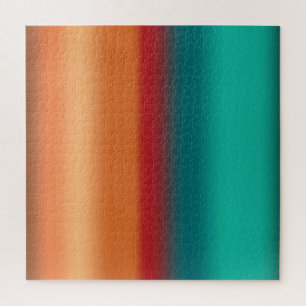 Southwestern Desert Rainbow Racing Stripes Jigsaw Puzzle