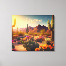 Southwestern Desert Stretched Canvas Print