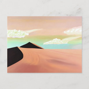 Southwestern Desert with Dunes Minimalist Art Postcard
