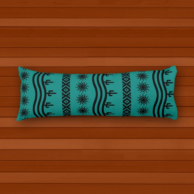 Southwestern Design Teal Pattern Body Cushion (Creator Uploaded)