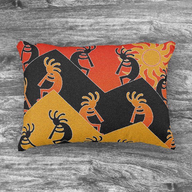 Southwestern Design Tribal Sunset Cactus Kokopelli Decorative Cushion (Creator Uploaded)