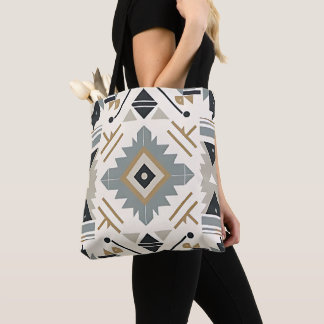 Southwestern Diamond Tribal Geometric Tote Bag