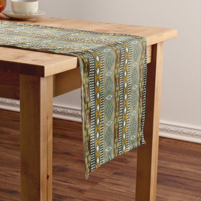 Southwestern ethnic geometric pattern. short table runner (In Situ)
