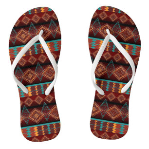 southwestern ethnic navaio tribal pattern jandals