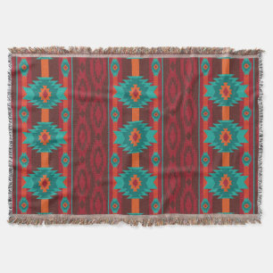 southwestern ethnic navaio tribal pattern throw blanket