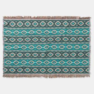 southwestern ethnic navajo tribal pattern throw blanket