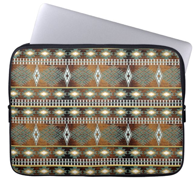southwestern ethnic pattern laptop sleeve (Front)
