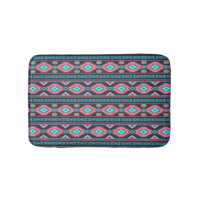 Southwestern ethnic tribal pattern. bath mat (Front)
