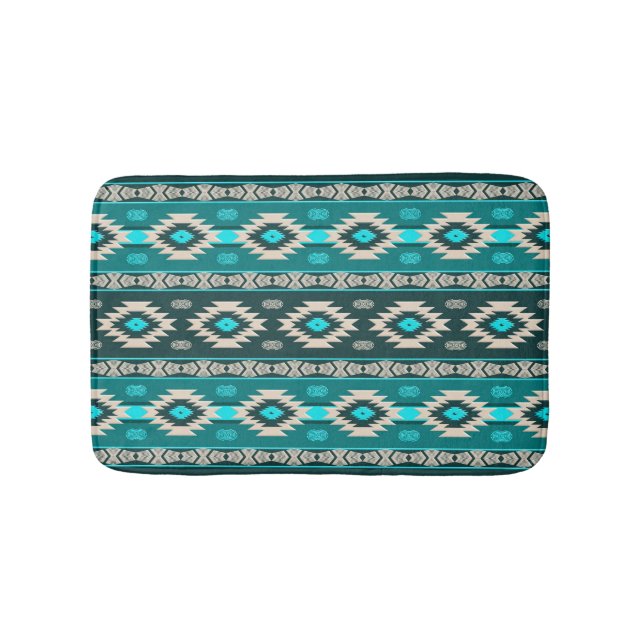 Southwestern ethnic tribal pattern. bath mat (Front)