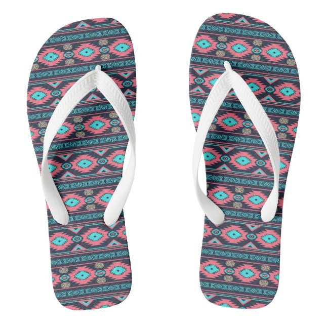 Southwestern ethnic tribal pattern. jandals (Footbed)