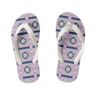 Southwestern ethnic tribal pattern. kid's jandals