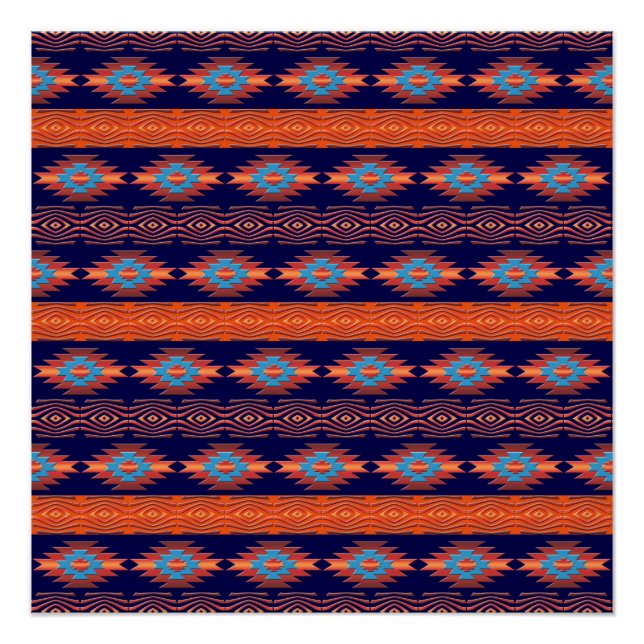 Southwestern ethnic tribal pattern. poster (Front)