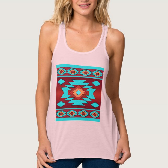Southwestern ethnic tribal pattern. tank top (Front)