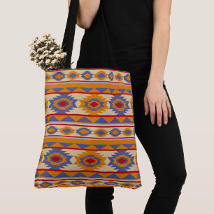 Southwestern ethnic tribal pattern tote bag