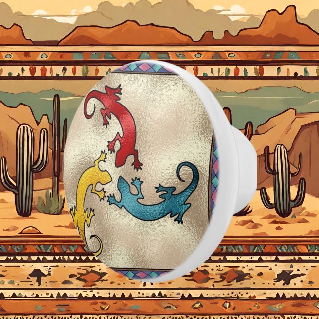 Southwestern Faux Stained Glass ceramic knob (Creator Uploaded)