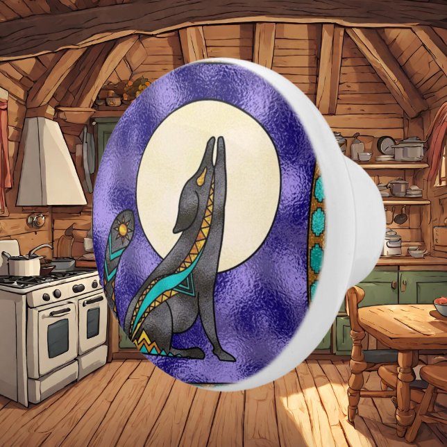 Southwestern Faux Stained Glass ceramic knob (Creator Uploaded)