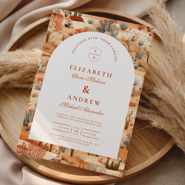 Southwestern Floral Desert Wedding Invitation (Creator Uploaded)
