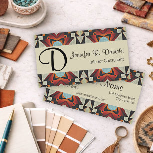 Southwestern Geometric Interior Consultant Business Card