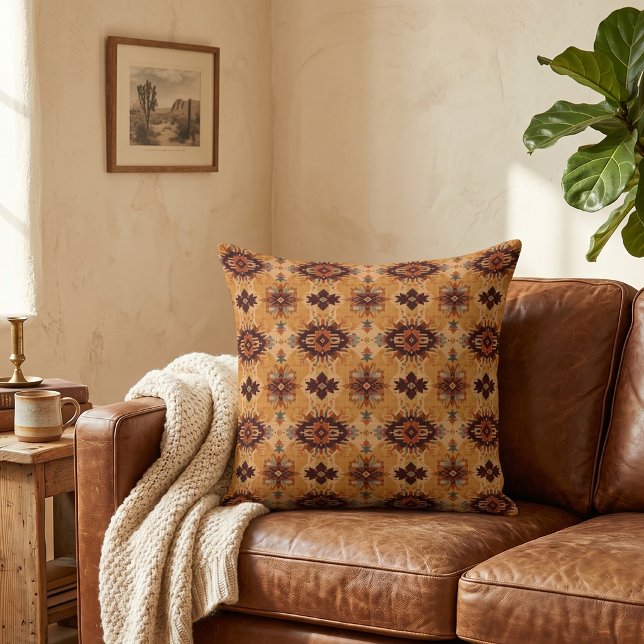 Southwestern Golden Geometric Cushion (Creator Uploaded)