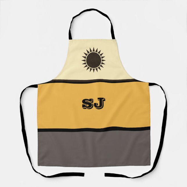 Southwestern Goldenrod Yellow Personalized Apron (Front)