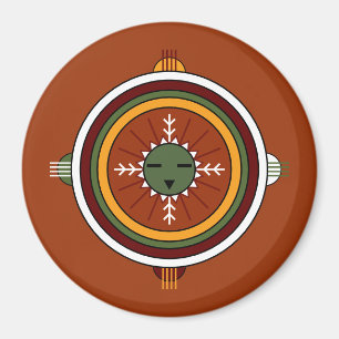 Southwestern Hopi Native American Sun Face Magnet