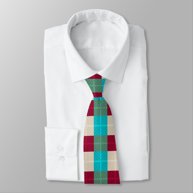 Southwestern Hypnotic Diamond Pattern  Tie (Tied)