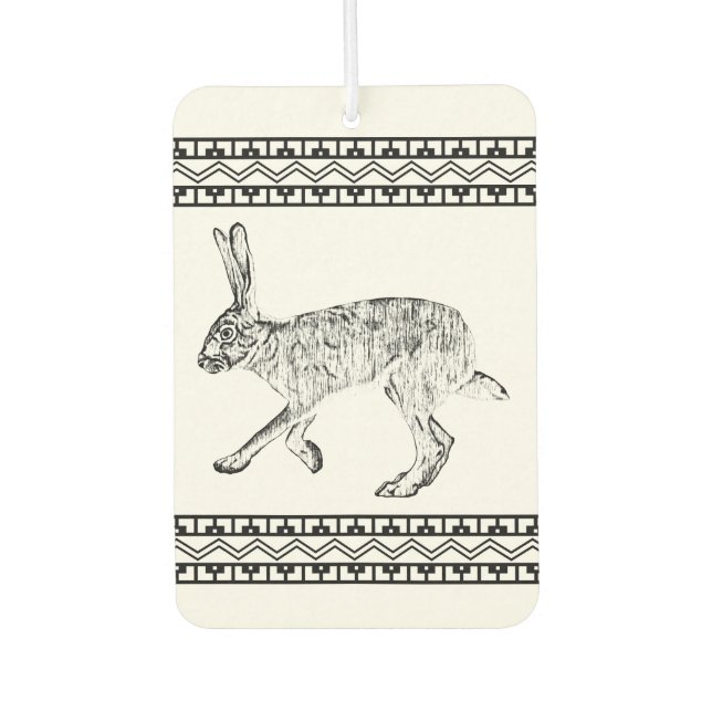 Southwestern Jackrabbit Geometric Design Custom  Car Air Freshener (Front)