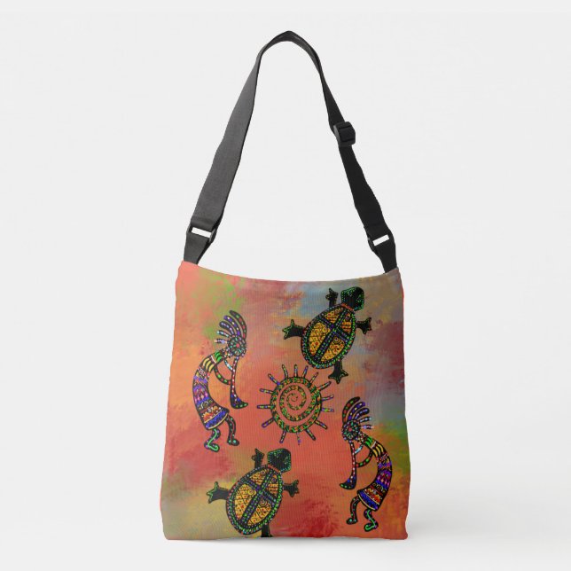 SOUTHWESTERN KOKOPELLI  ART     CROSSBODY BAG (Front)