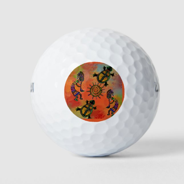 SOUTHWESTERN  KOKOPELLI ART     GOLF BALLS (Front)
