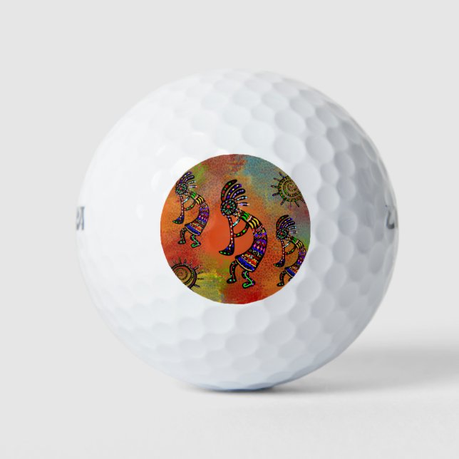 SOUTHWESTERN  KOKOPELLI ART       GOLF BALLS (Front)