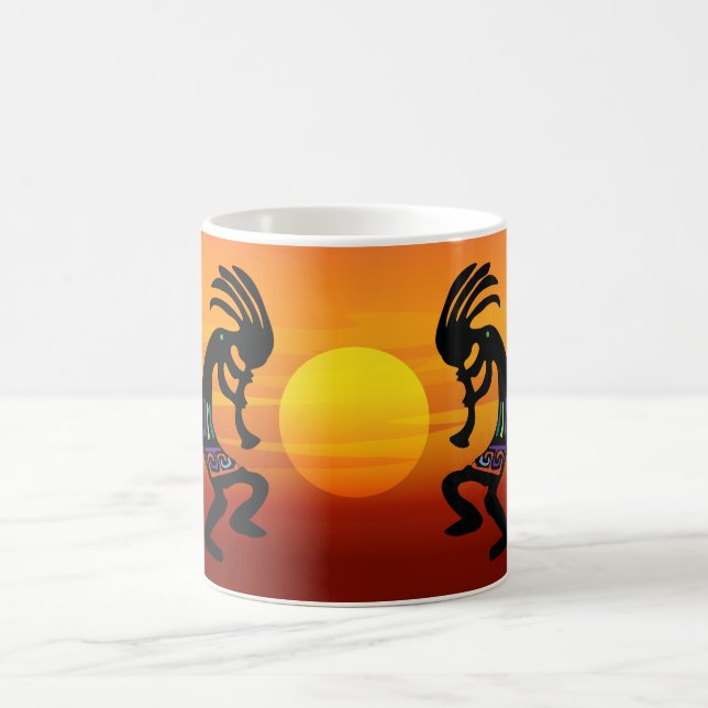 Southwestern Kokopelli Sunset Coffee Mug (Center)