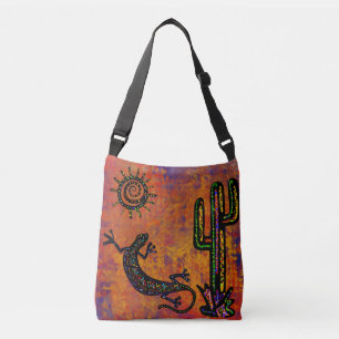 SOUTHWESTERN LIZARD ART CROSSBODY BAG